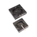 Marble Ashtray Square Heavy Minimalist Ash Tray grey 