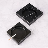 Marble Ashtray Square Heavy Minimalist Ash Tray black