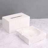 Marble Ashtray Square Heavy Minimalist Ash Tray white