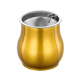 Metal Ashtray with Funnel Lid Stainless Steel Cool Cute Car Ash Tray Windproof Smokeless Covered Lidded