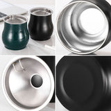 Metal Ashtray with Funnel Lid Stainless Steel Cool Cute Car Ash Tray Windproof Smokeless Covered Lidded