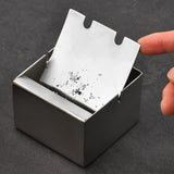 Metal Ashtray with Removable Slide Lid Stainless Steel Cool Cute Ashtray Covered Lidded Windproof
