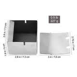 Metal Ashtray with Removable Slide Lid Stainless Steel Cool Cute Ashtray Covered Lidded Windproof
