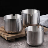 Metal Ashtray Stainless Steel Minimalist Ash Tray Silver Outdoor