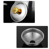 Metal Covered Ashtray with Funnel Large Cool Ash Tray Stainless Steel Lidded Windproof Smokeless