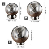 Metal Ashtray with Lid Covered Lidded Smokeless Ash Tray Stainless Steel Cool Cute Creative Silver