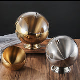 Metal Ashtray with Lid Covered Lidded Smokeless Ash Tray Stainless Steel Cool Cute Creative Gold Silver