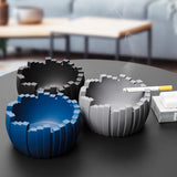 Minimalist Ashtray Round Cement Cute Cool Ash Tray Windproof Outdoor Patio Black Blue Gray Grey