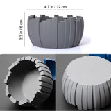 Minimalist Ashtray Round Cement Cute Cool Ash Tray Windproof Outdoor Patio Gray Grey
