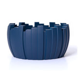 Minimalist Ashtray Round Cement Cute Cool Ash Tray Windproof Outdoor Patio Blue