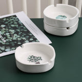 Minimalist Ashtray Elegant Plants White Ash Tray