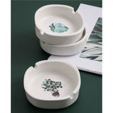 Minimalist Ashtray Elegant Plants White Ash Tray
