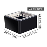 Outdoor Ashtray Square Stainless Steel Metal Ash Tray Windproof Covered Lidded