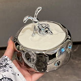 Bunny Outdoor Ashtray with Lid Ceramic Cheese Ash Tray Covered Lidded Windproof Decorative Cute Cool