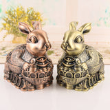 Rabbit Ashtray with Lid Smokeless Vintage Cute Cool Ash Tray Covered Lidded Windproof Decorative Home Decor