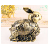 Rabbit Ashtray with Lid Smokeless Vintage Cute Cool Ash Tray Covered Lidded Windproof Decorative Home Decor