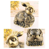 Rabbit Ashtray with Lid Smokeless Vintage Cute Cool Ash Tray Covered Lidded Windproof Decorative Home Decor