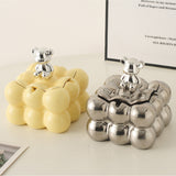 Cute Ashtray with Lid for Outdoor Patio Cool Nordic Home Decor Ceramic Ash Tray Smokeless Lidded Covered Windproof
