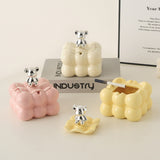 Cute Ashtray with Lid for Outdoor Patio Cool Nordic Home Decor Ceramic Ash Tray Smokeless Lidded Covered Windproof