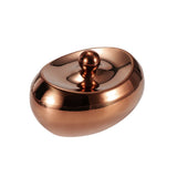 Oval Outdoor Ashtray with Lid Stainless Steel Windproof Covered Ash Tray Rose