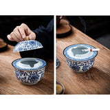 Outdoor Ashtray with Lid Cute Cool Ceramic Teacup Vintage Windproof Covered Lidded Smokeless