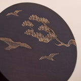 Outdoor Ashtray Wooden Carved Cover Smokeless Windproof Cool Ash Tray