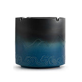 Exquisite Ashtray with Funnel Lid Ceramic Cool Cute Ash Tray Pottery Clay Covered Lidded Windproof
