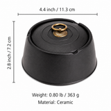 Black ceramic lidded ashtray dimensions weight and material chart