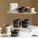 Outdoor Metal Covered Ashtray with Flip Lid