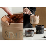 Outdoor Metal Covered Ashtray with Flip Lid