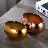 Oval Ashtray for Outdoor Metal Windproof Cute Cool Stainless Steel Ash Tray