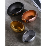 Oval Ashtray for Outdoor Metal Windproof Cute Cool Stainless Steel Ash Tray