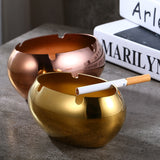 Oval Ashtray for Outdoor Metal Windproof Cute Cool Stainless Steel Ash Tray