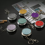 Mini portable pocket ashtrays in multiple colors with keychain clips