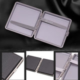 Collage showing black cigarette case from multiple angles