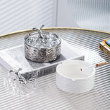 Relaxing Bunny Ashtray with Lid Ceramic Ash Tray Windproof covered lidded smokeless Home Decor Rabbit