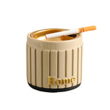 Resin Ashtray with Funnel Lid and Removable Metal Tray