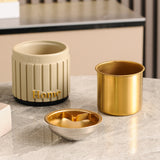 Resin Ashtray with Funnel Lid and Removable Metal Tray