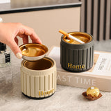 Resin Ashtray with Funnel Lid and Removable Metal Tray