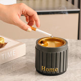 Resin Ashtray with Funnel Lid and Removable Metal Tray