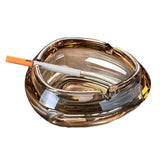 Retro Crystal Glass Ashtray Cool Cute Modern Minimalist Ash Tray Amber