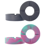 Silicone Ashtray with Lid Cool Ash Tray Covered Lidded Windproof