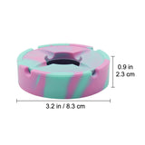Silicone Ashtray with Lid Cool Ash Tray Covered Lidded Windproof