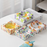 square ceramic ashtray cute cool ash tray minimalist flower