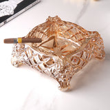 Square Glass Ashtray luxury classy minimalist outdoor ash tray amber