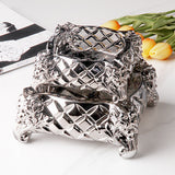 Square Glass Ashtray luxury classy minimalist outdoor ash tray silver
