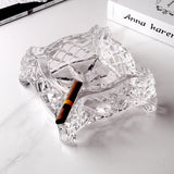 Square Glass Ashtray luxury classy minimalist outdoor ash tray transparent