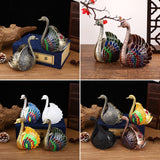 Swan Ashtray Cool Cute Decorative Metal Ash Tray Covered Lidded Smokeless Vintage Retro