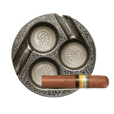 Vintage Cigar Ashtray Metal Round retro ash tray minimalist unique