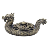 Vintage Dragon Lidded Ashtray Resin Large